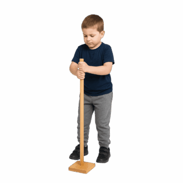 Wooden Balance Stick with Base